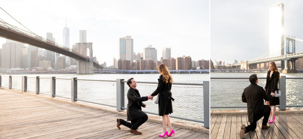 Photos of Marriage Proposal at Brooklyn Bridge Park 