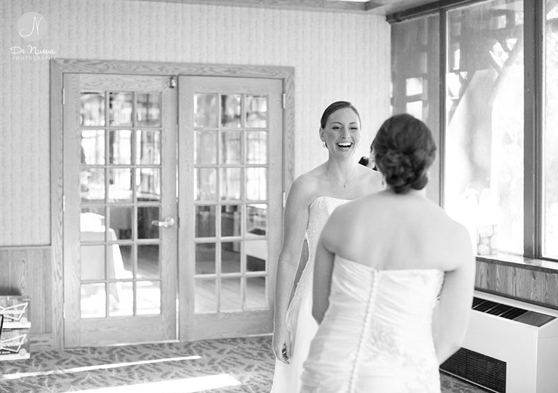 First Look Moment Two Brides