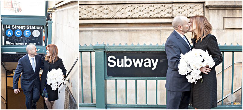Elopement Photos in NYC Subway