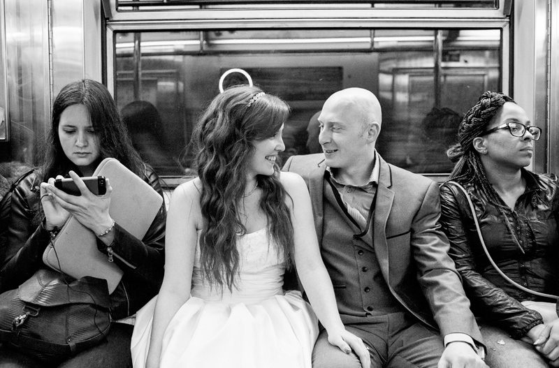 Wedding Photos on the Subway