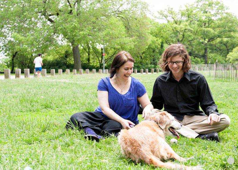 Engagement Photos with Dogs 