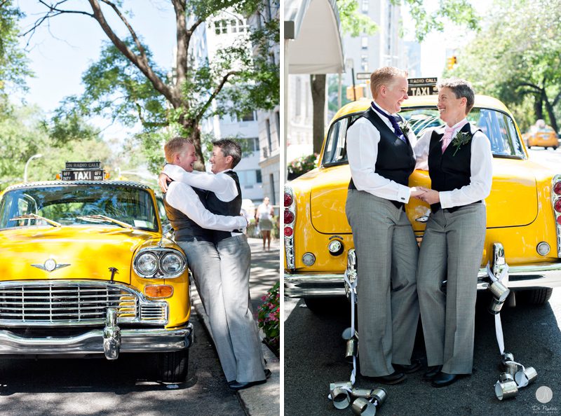 Vintage Taxi Cab Wedding Photos 