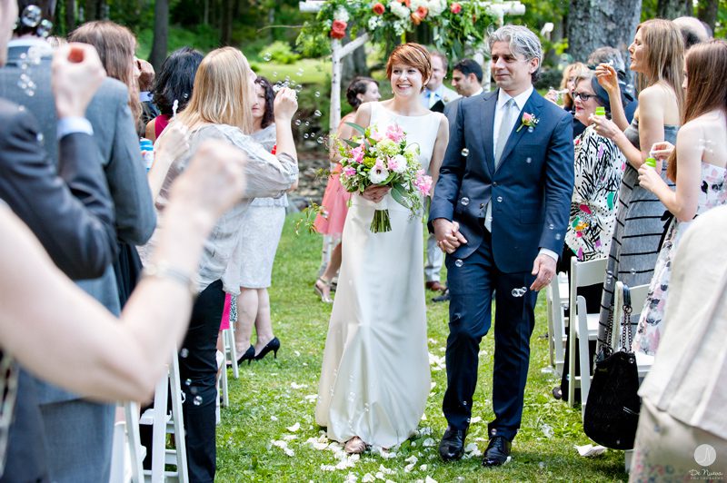 Berkshires Wedding Photographer Bubbles Wedding Exit