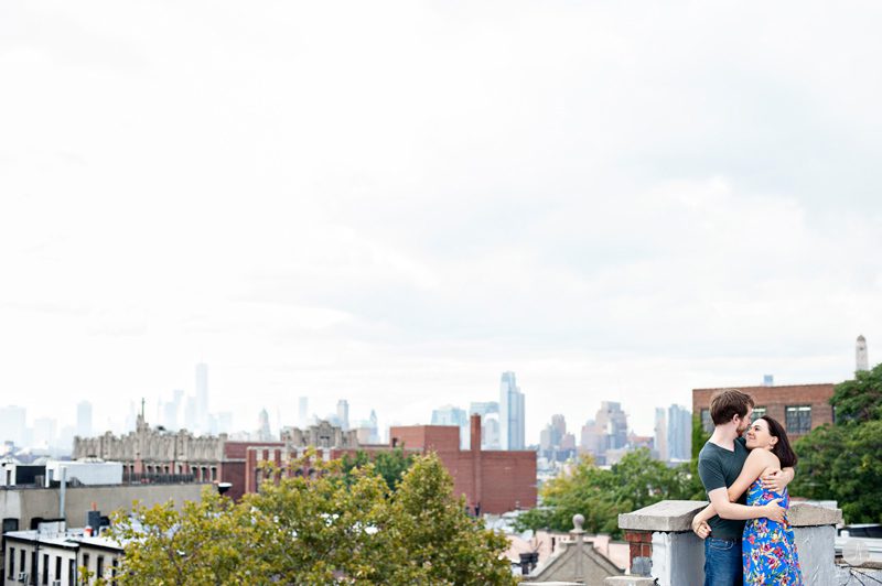 Rooftop for Brooklyn Engagement Photos