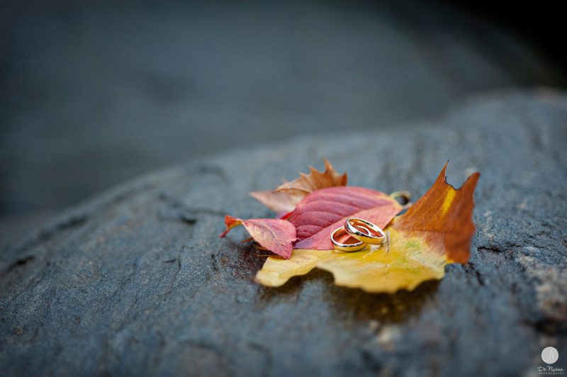 Fall Leaf Wedding Rings