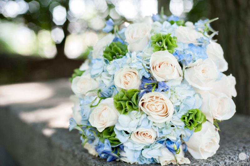 2 Blue Wedding Bouquet