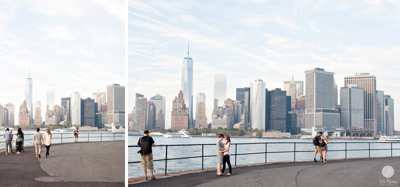 Engagement Photos on Governors Island View