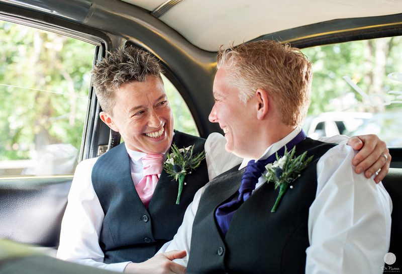 Same Sex Wedding Taxi Cab