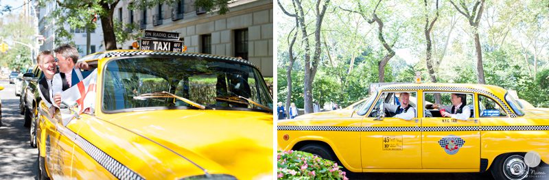 Vintage Taxi Cab Wedding Fun 
