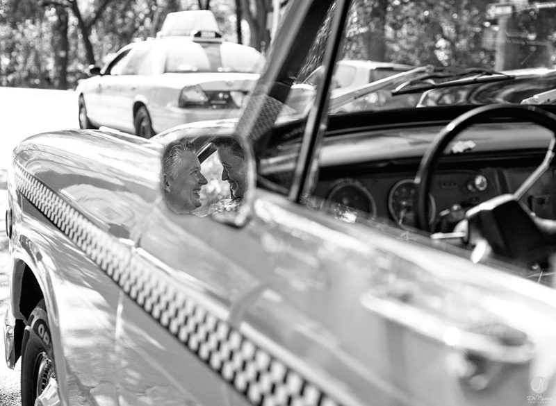 Vintage Checker Cab Wedding 