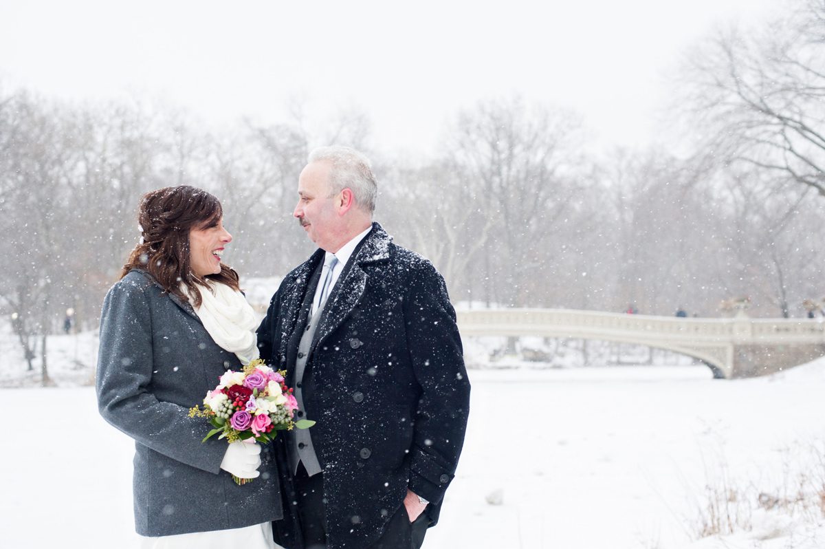 Snowy Winter Wedding New York City