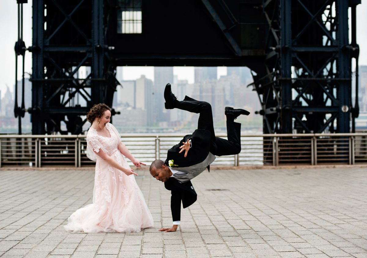Break Dancing Wedding Photos NYC 