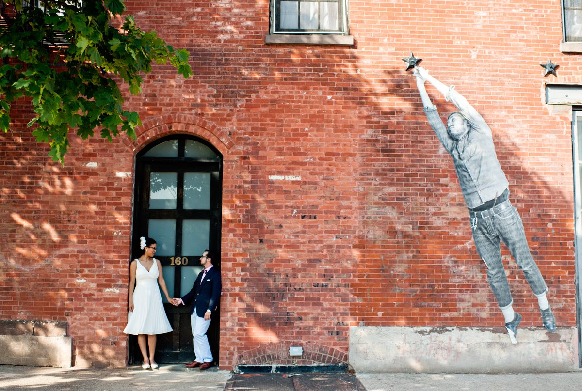 Red Hook Wedding Photos with Street Art 