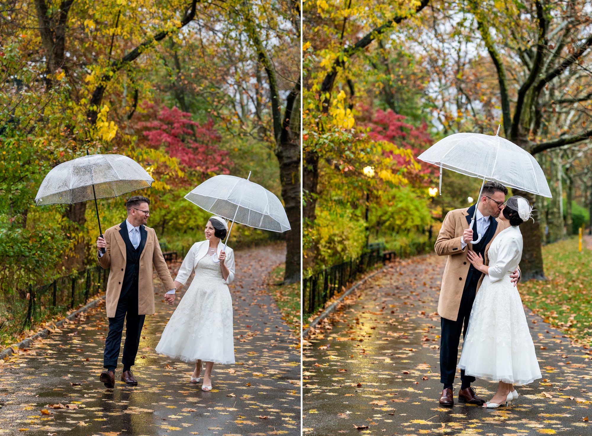 Rainy Wedding Photos NYC