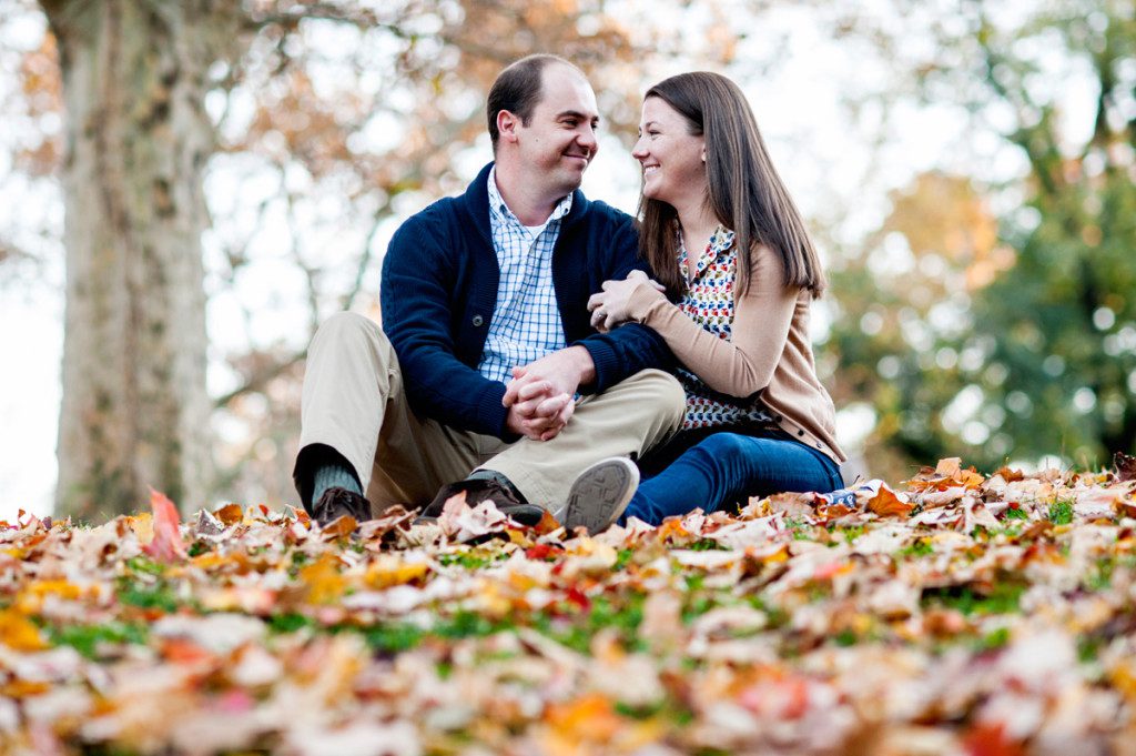 Fall Engagement Photos in Central Park
