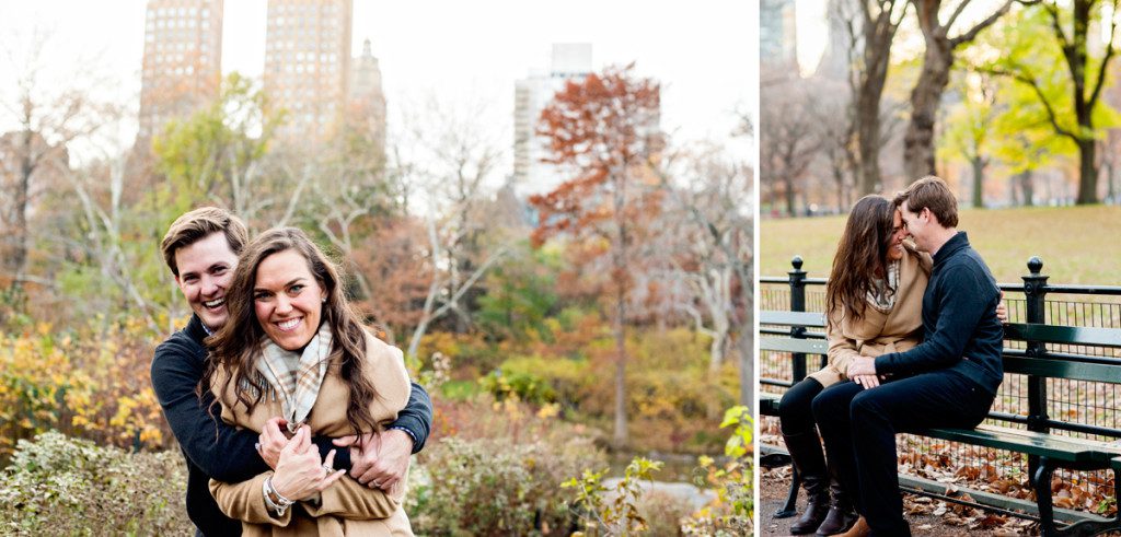 Fall Engagement Photos in Central Park 