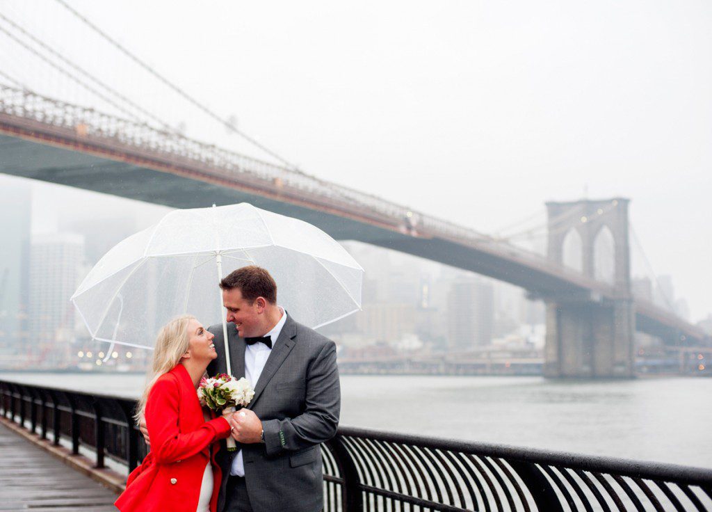 Rainy Day Wedding Photos NYC