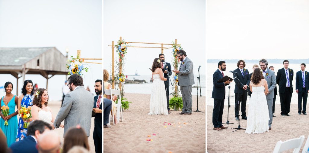 Beach Wedding Ceremony at Lighthouse Point