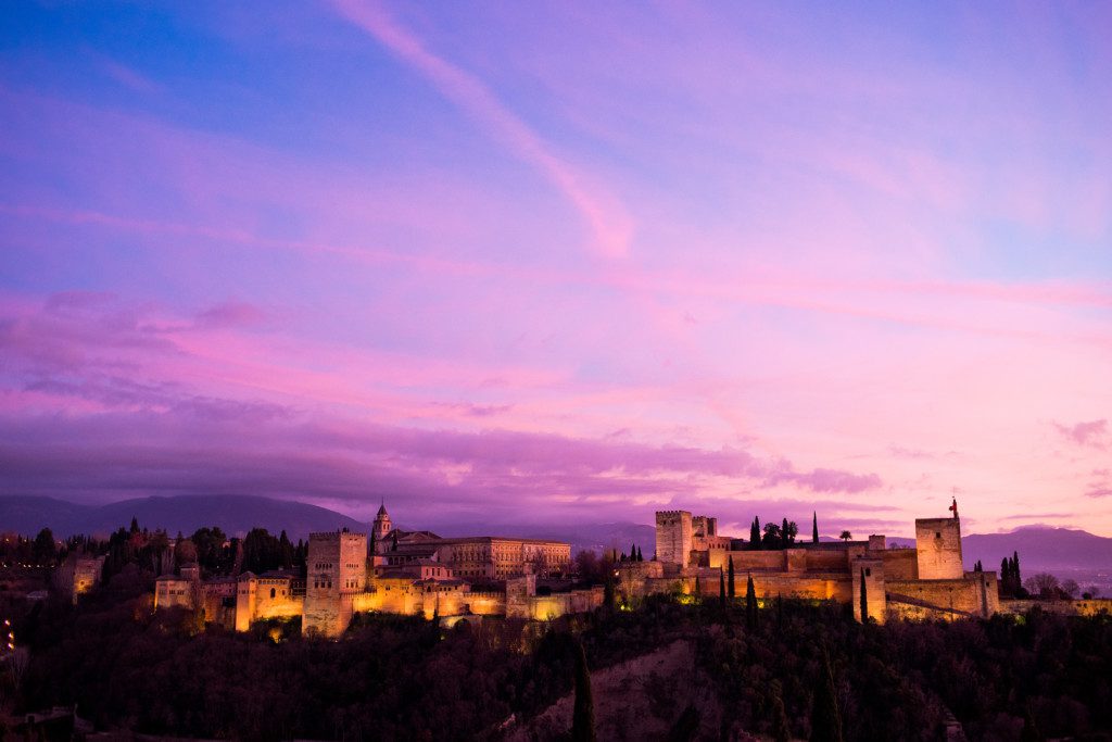 Sunset Photos of Alhambra in Spain