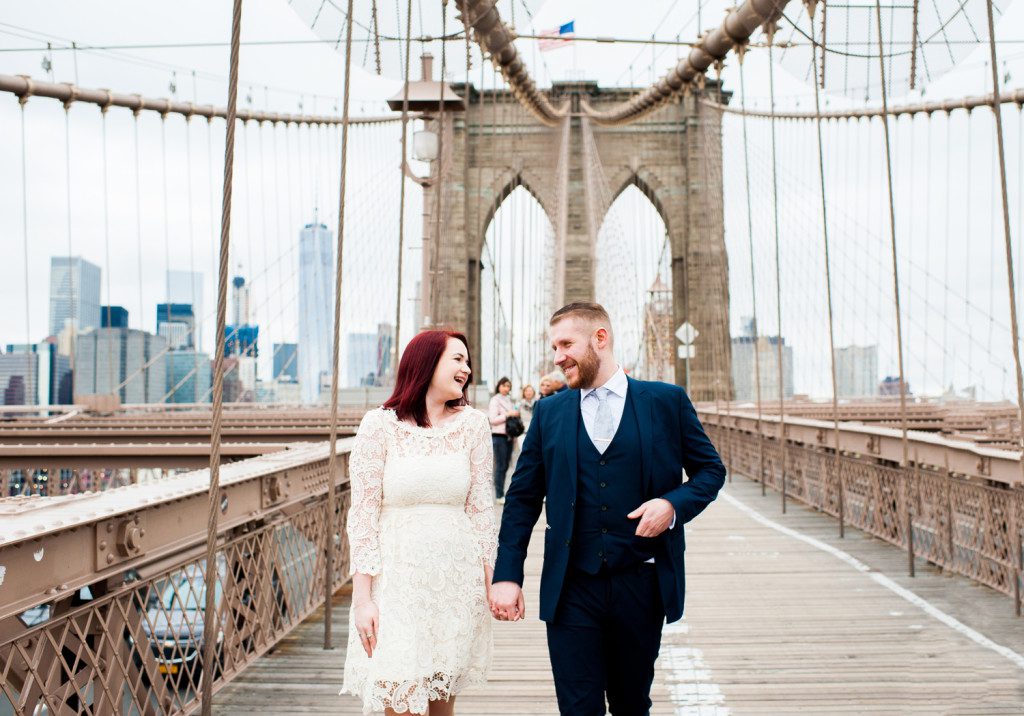 Wedding Photos on the Brooklyn Bridge