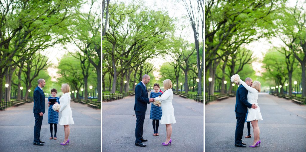 Elopement in Central Park at Sunrise