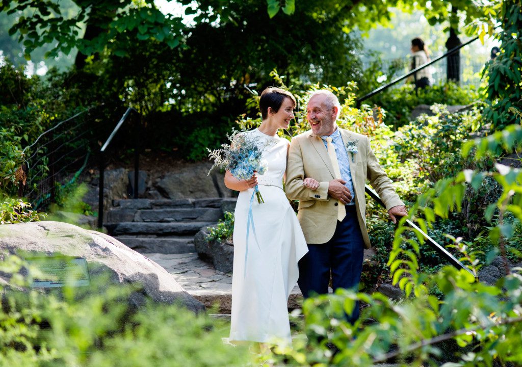Father and Bride at Central Park Wedding