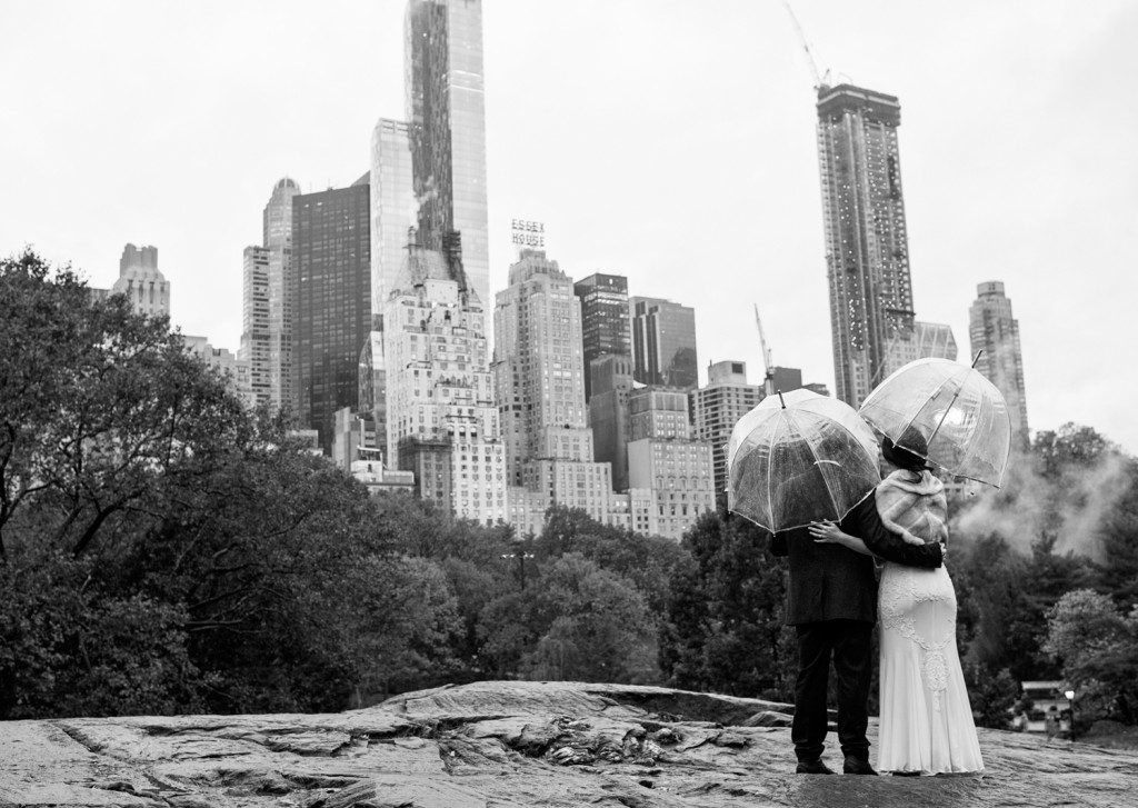 Central Park Rainy Wedding 