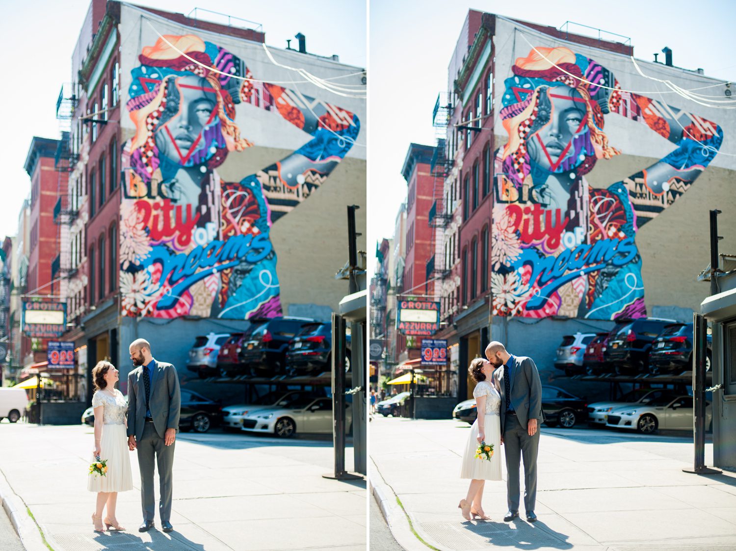 NY Wedding Photos With Street Art