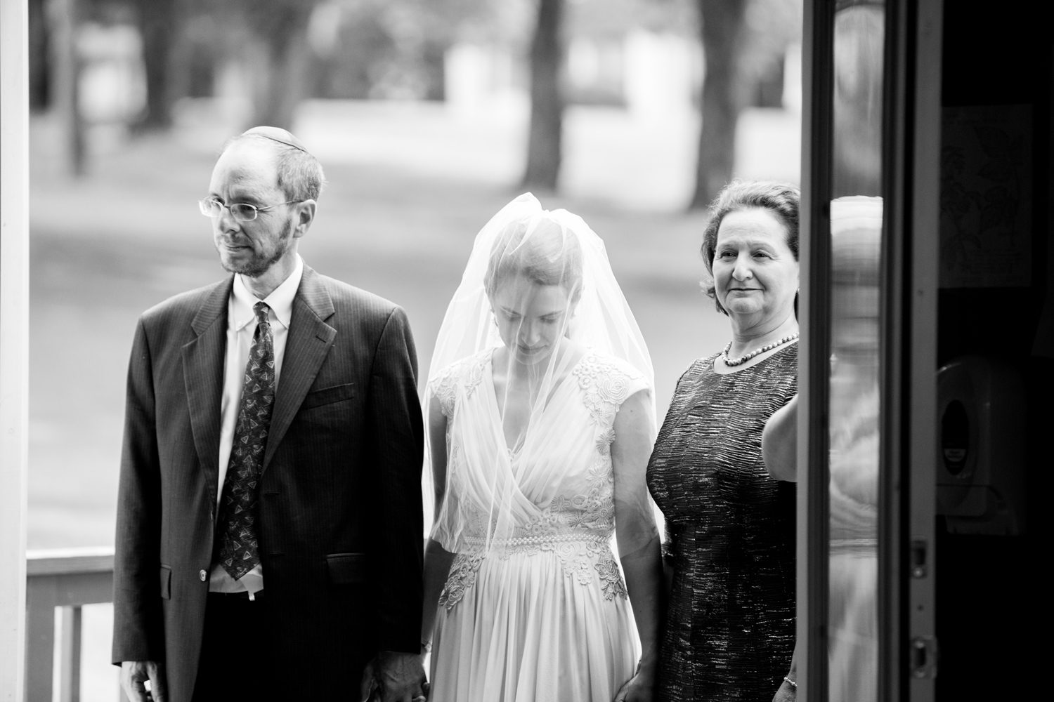 Bride and Parents at Wedding