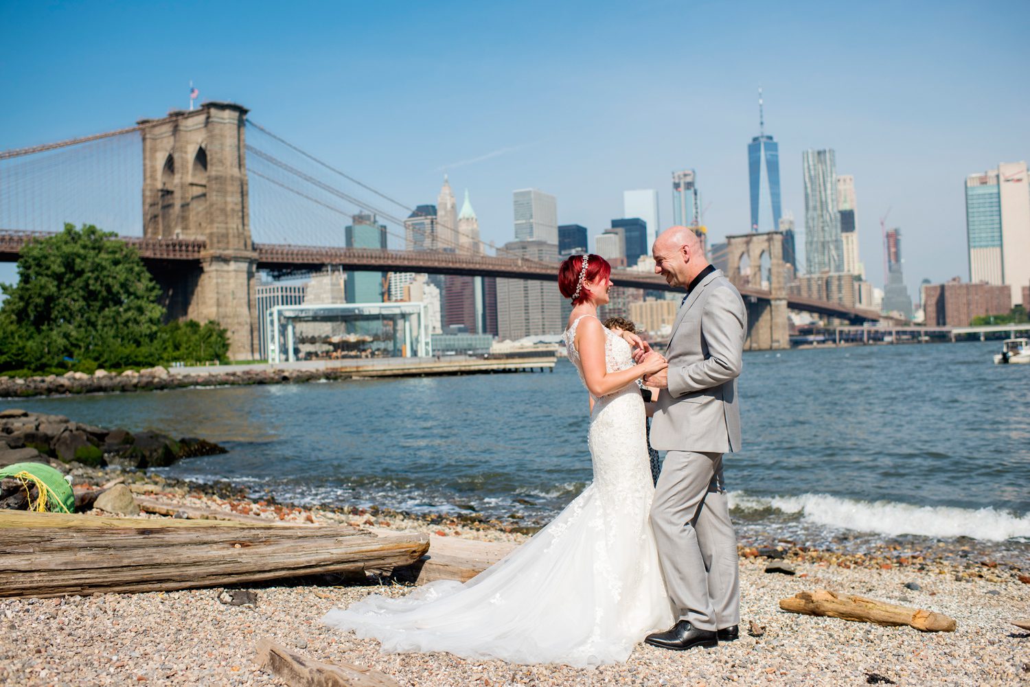 Wedding Ceremony on Pebble Beach Brooklyn 