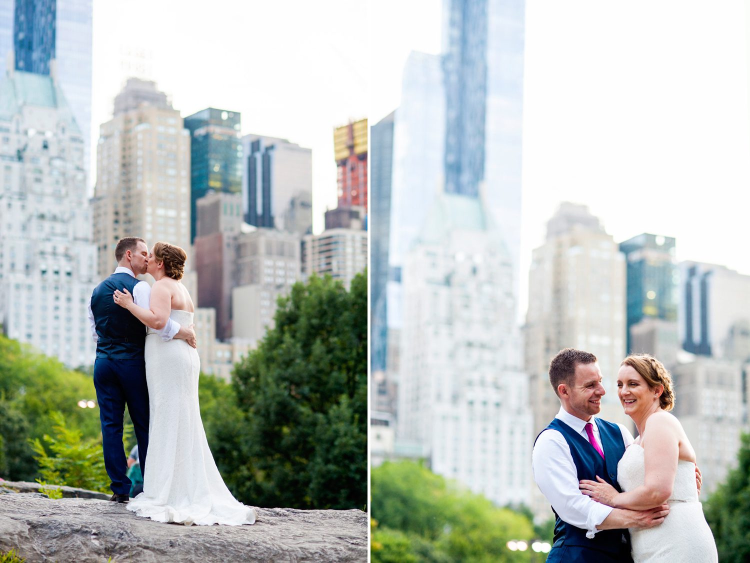 Central Park Skyline Wedding Photos
