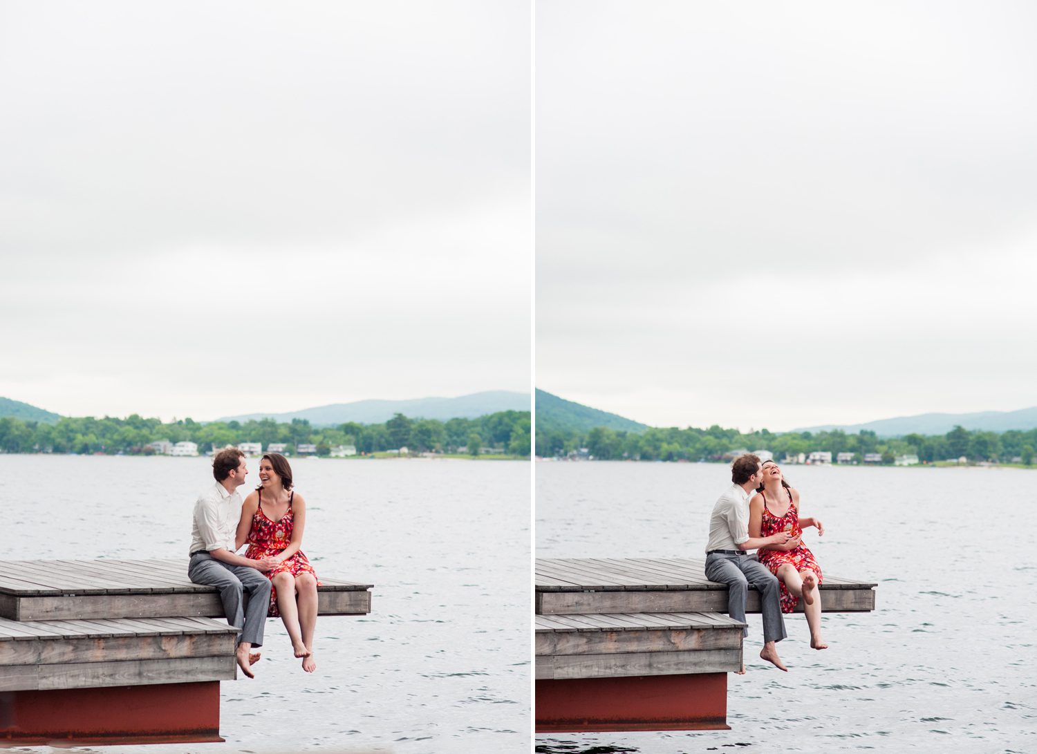 Engagement on a Lake in New York