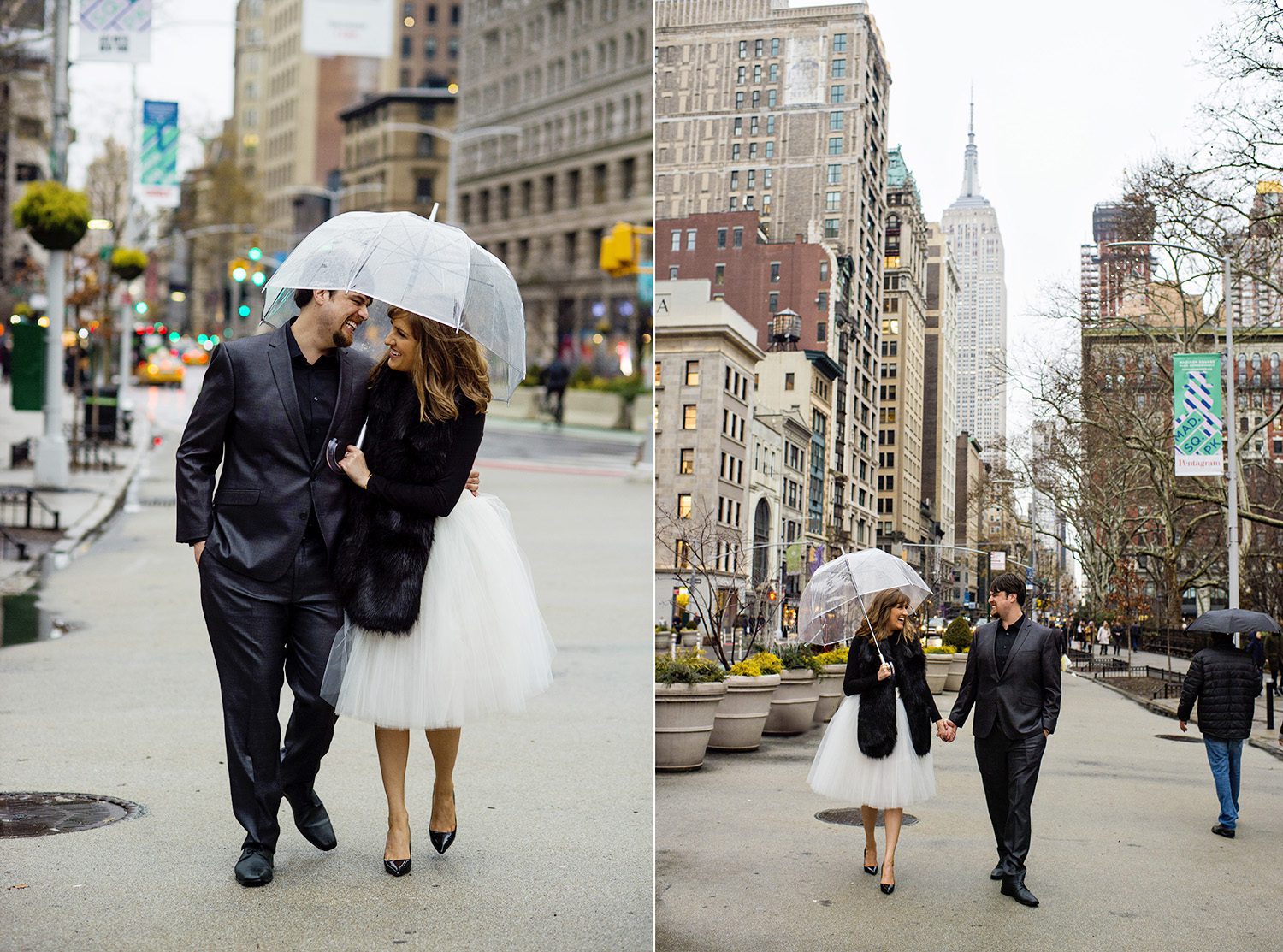 Rainy Day Wedding Photos NYC