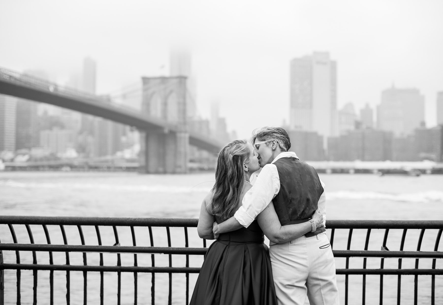 Brooklyn Elopement Photos Black and White