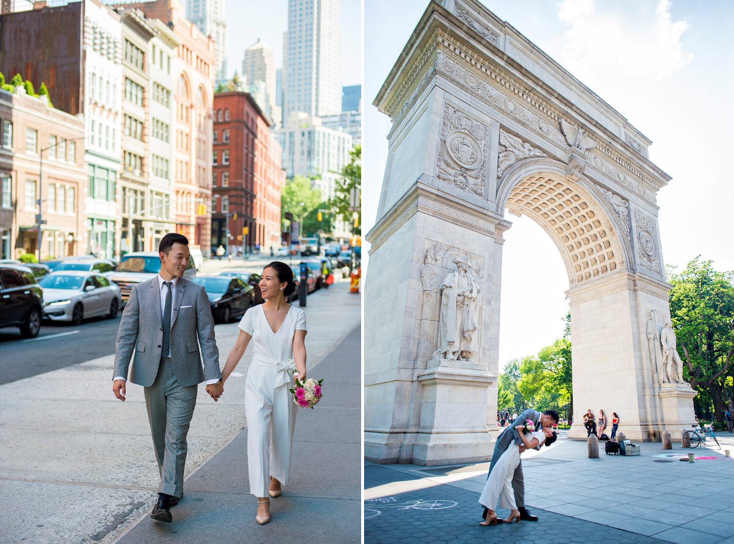 Wedding Photos in Washington Square Park 