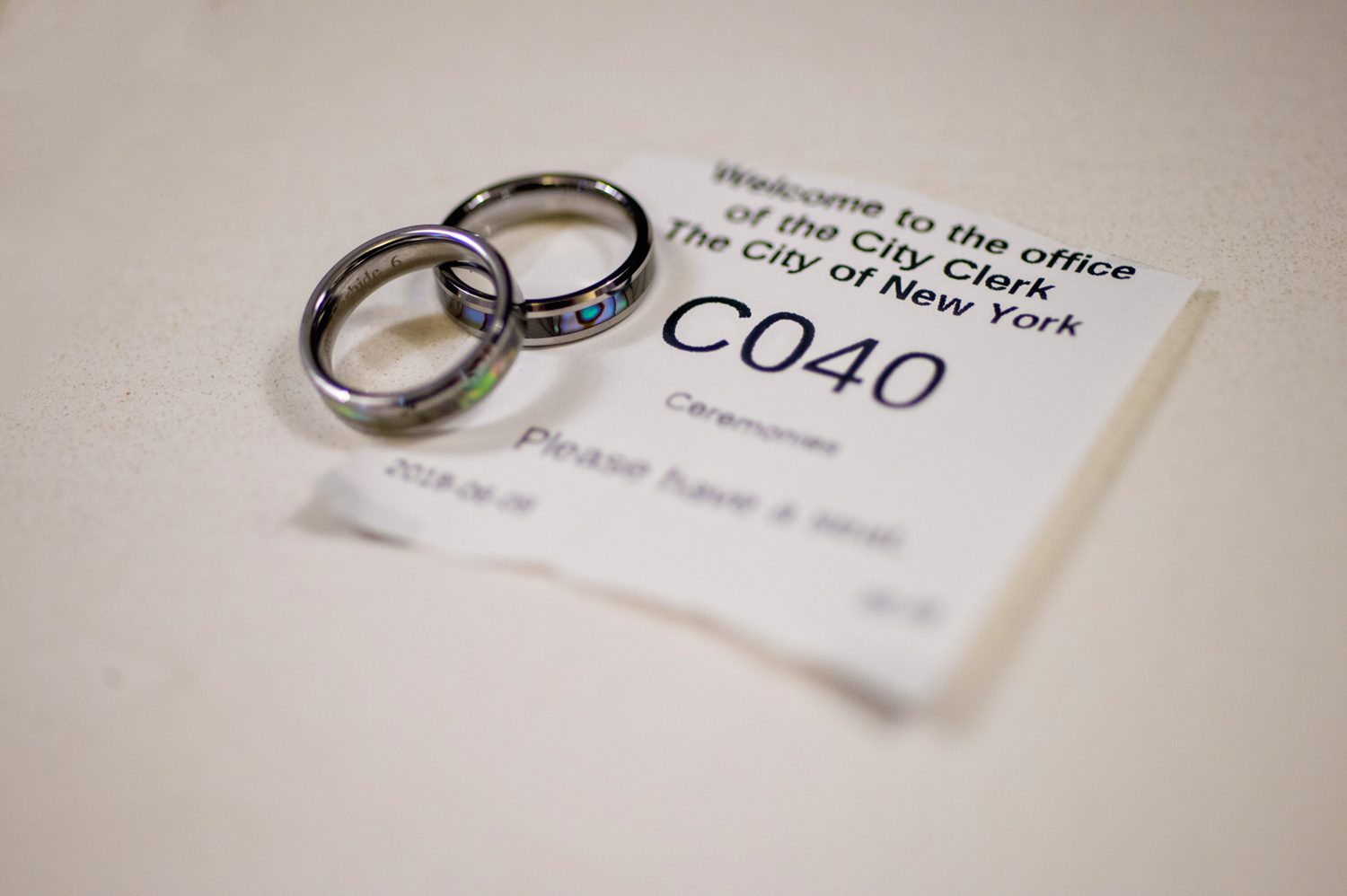 City Hall Wedding Rings