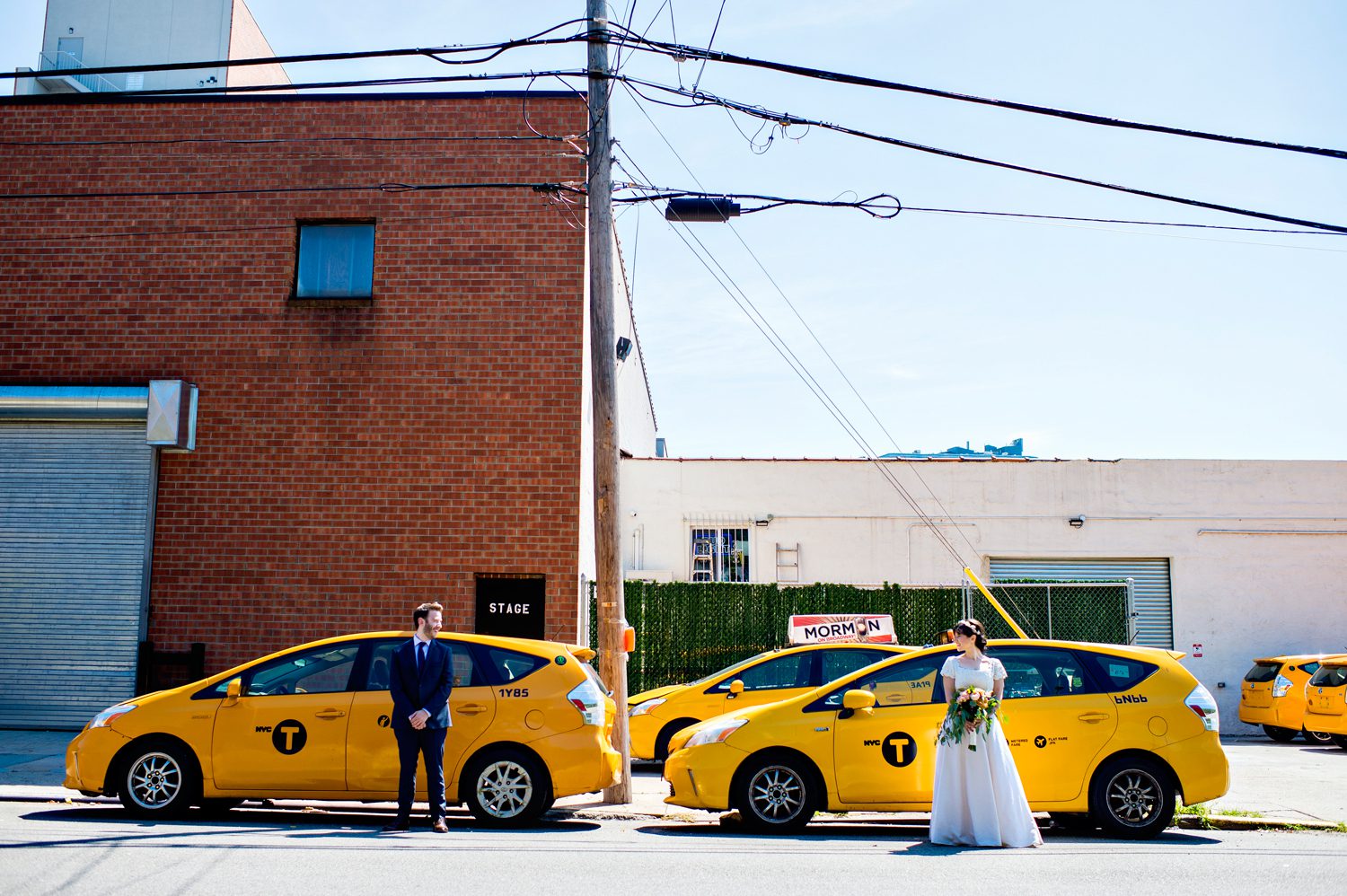 Wedding Photos with Taxis