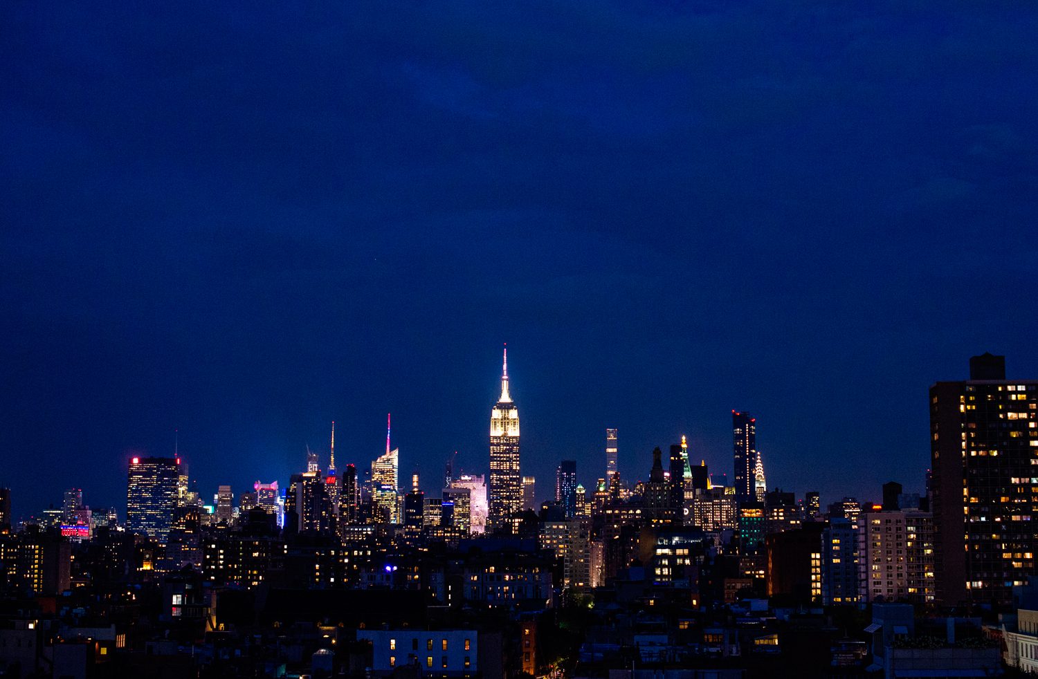 NYC Skyline Night Sky