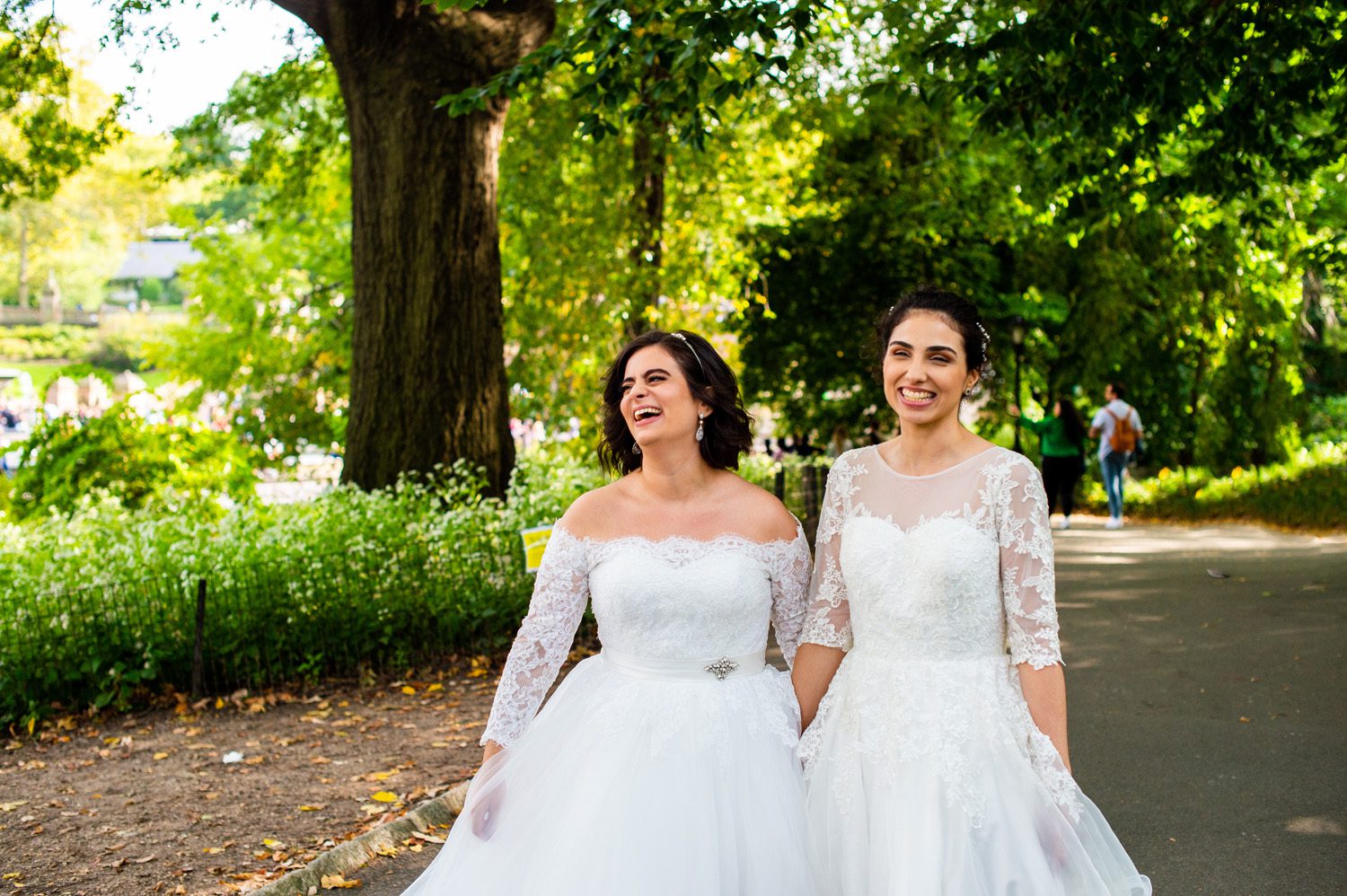 Two Brides Elope in Central Park 