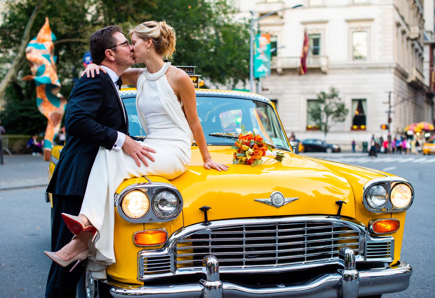 Taxi Cab Wedding Photos
