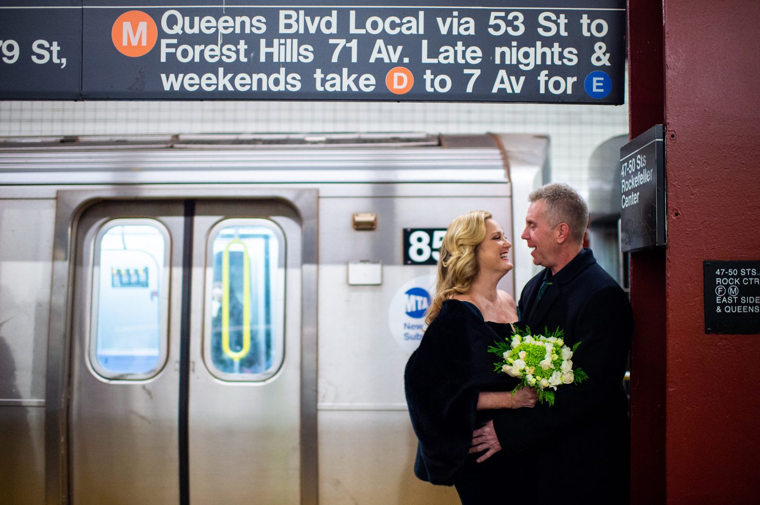 Wedding Photos on the Subway