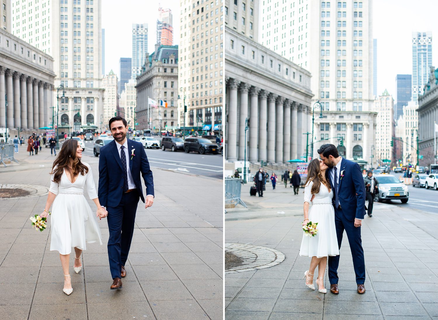 NYC Elopement Photos after City Hall Wedding 