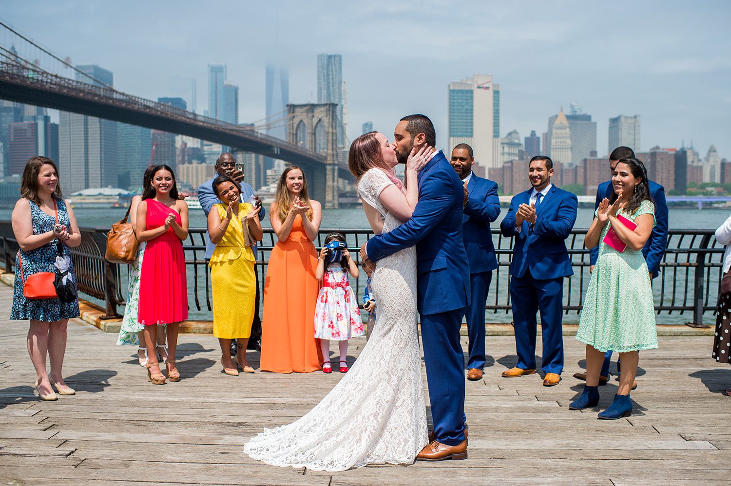 Wedding Ceremony with Brooklyn Bridge 
