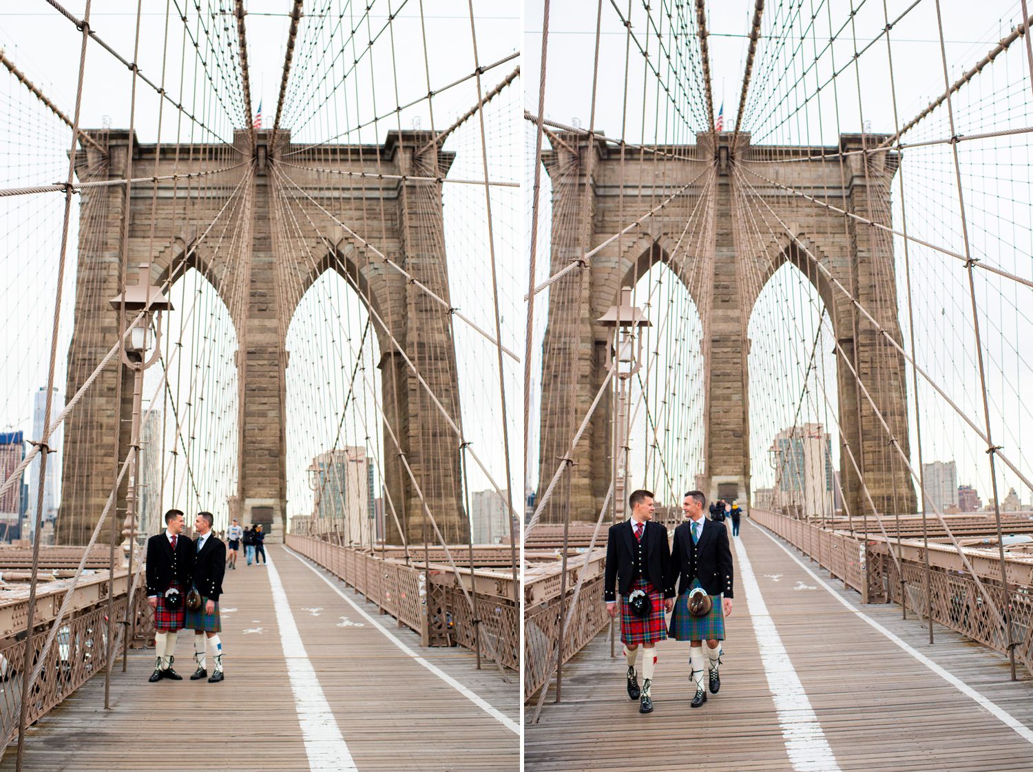 Two Grooms on the Brooklyn Bridge 