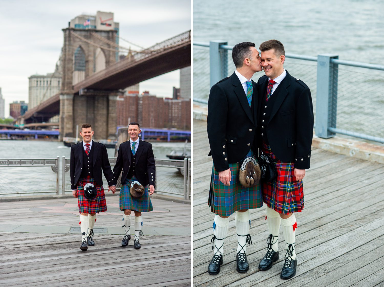 Two Grooms in Kilts 
