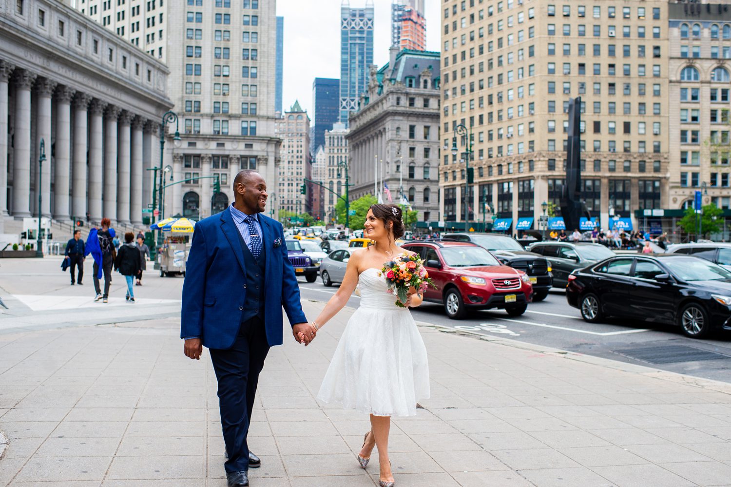 Wedding Photos around City Hall NYC