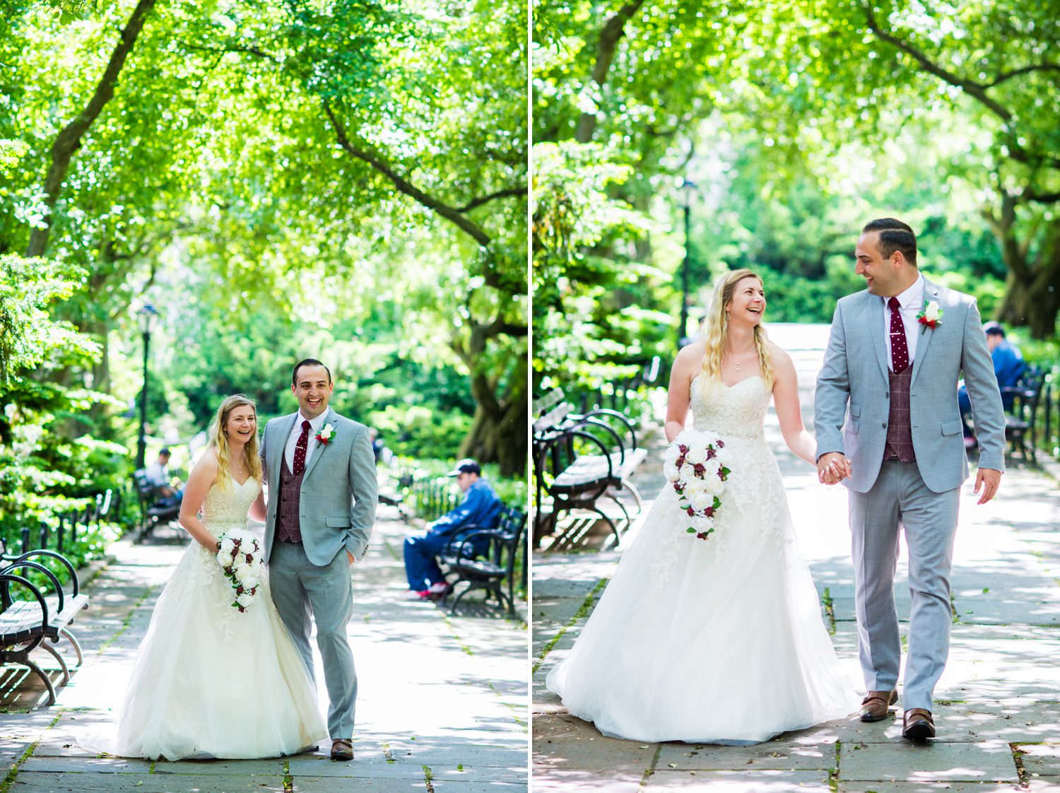 Wedding Photos in Conservatory Garden Central Park 