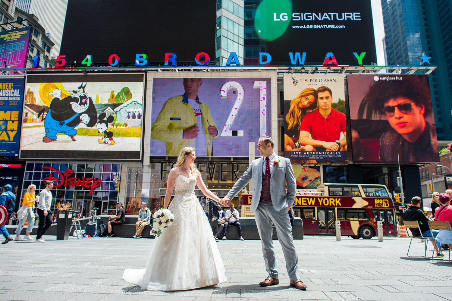 Times Square Wedding Photos