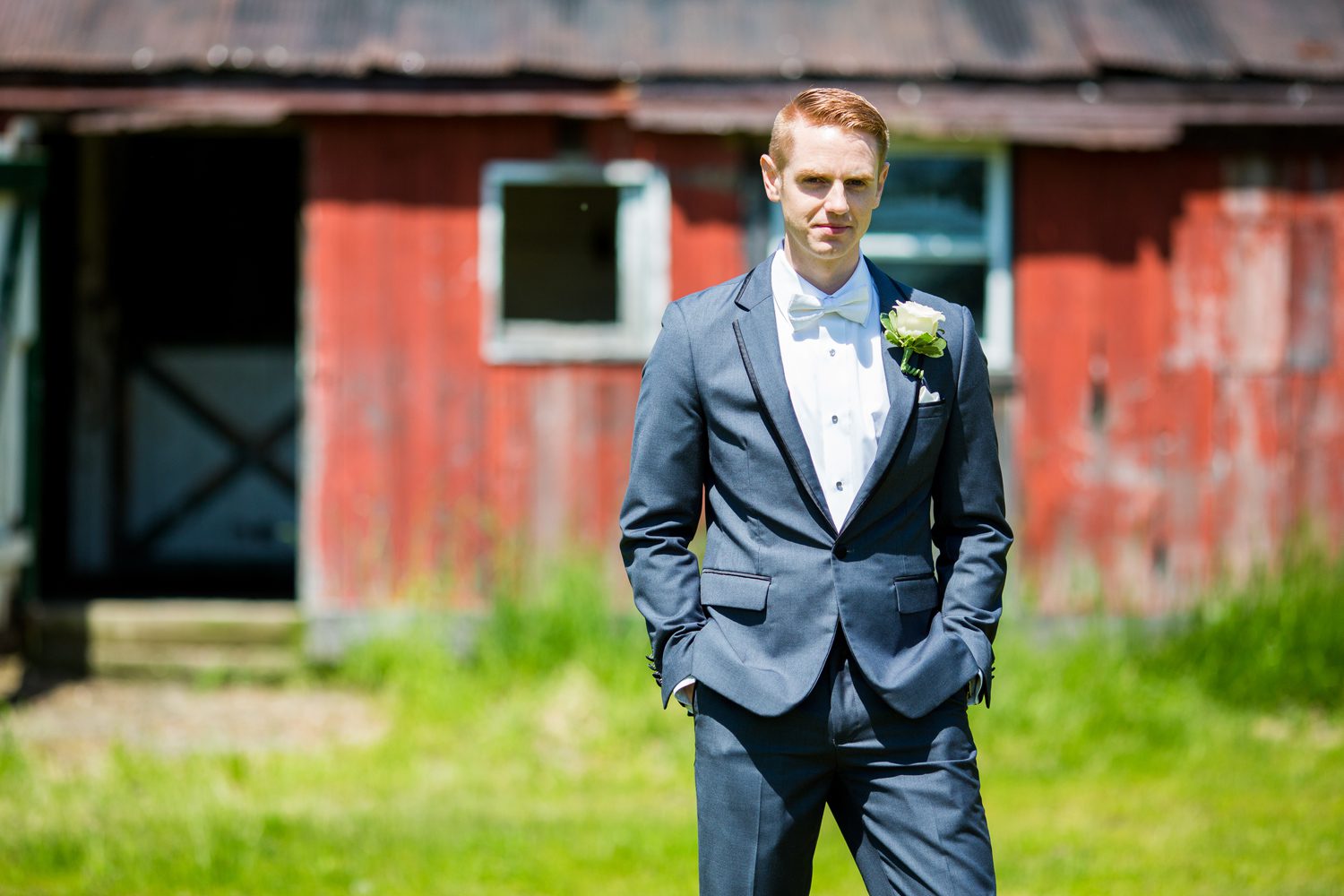 Groom in White Bow Tie