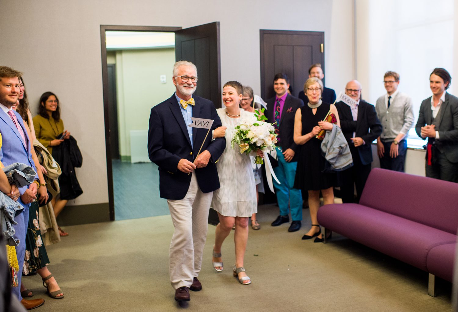 Father Daughter City Hall Wedding
